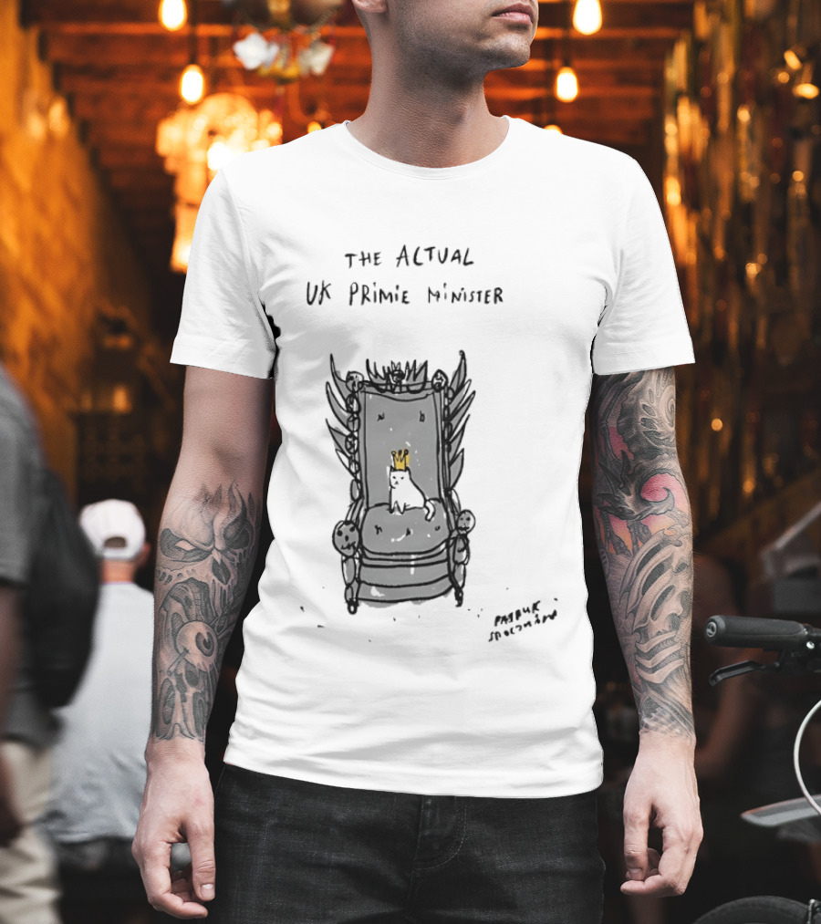 The Actual UK Prime Minister King Of Cat Throne Andrew Stevenson T-Shirt