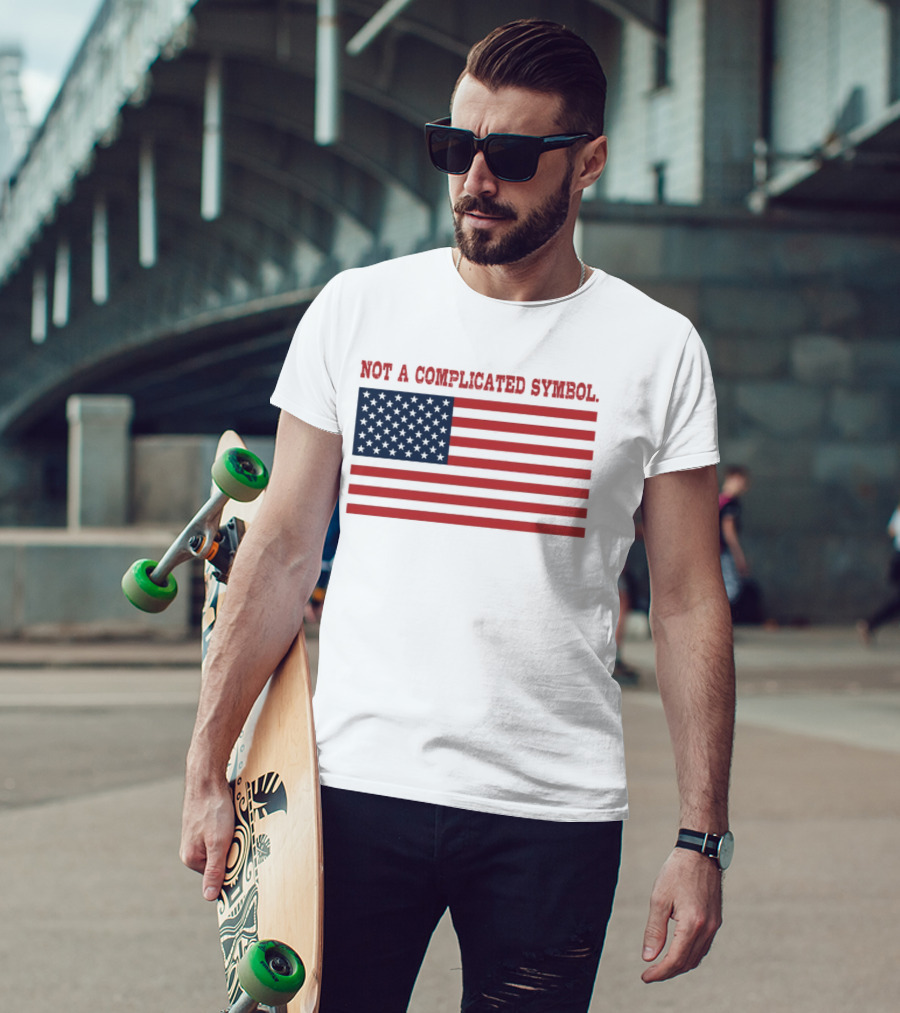 Not A Complicated Symbol United States Flag T-Shirt
