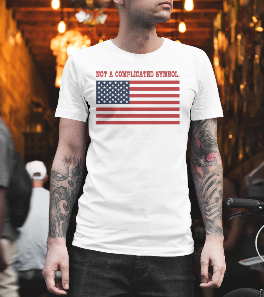 Not A Complicated Symbol United States Flag T-Shirt