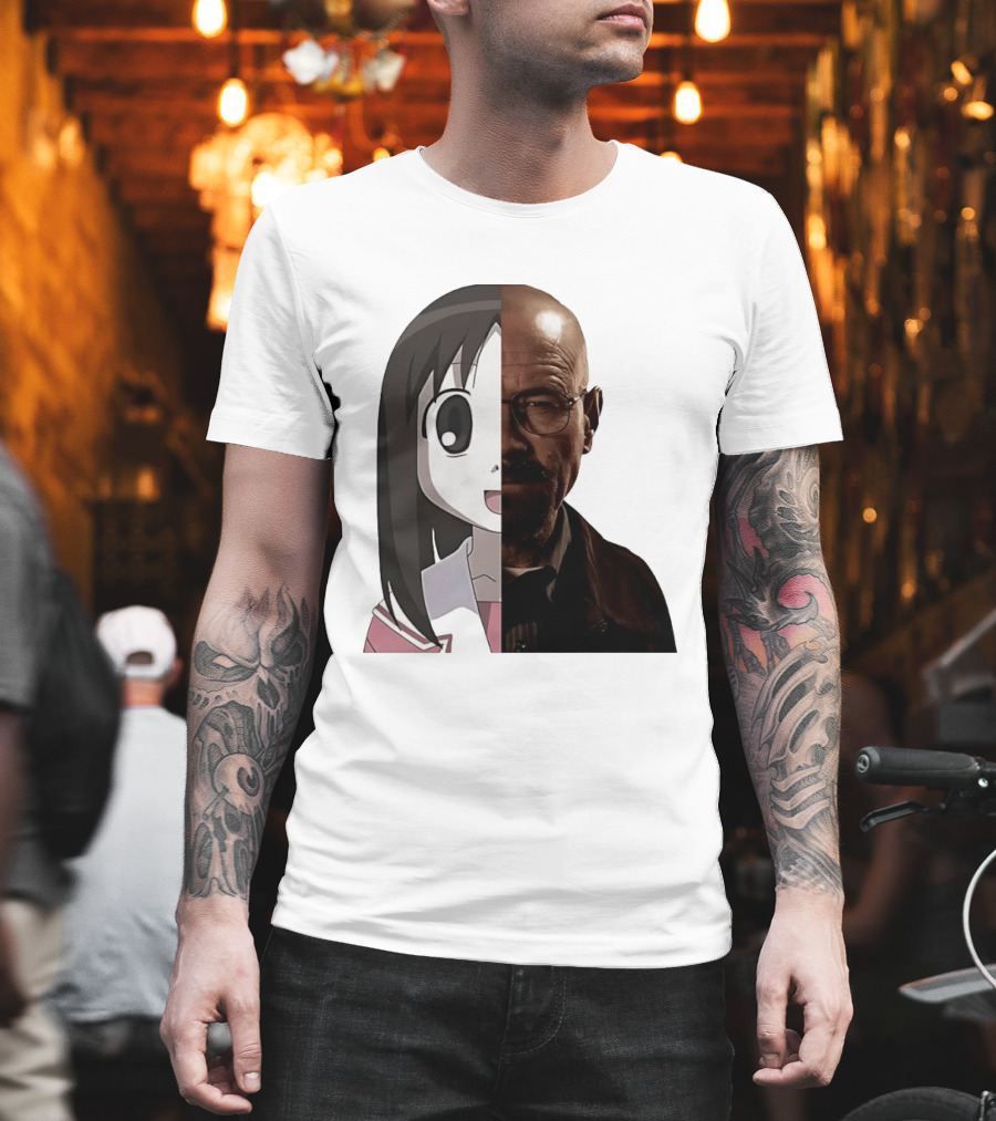 Walter White And Ayumu Kasuga Half Face Combo T-Shirt