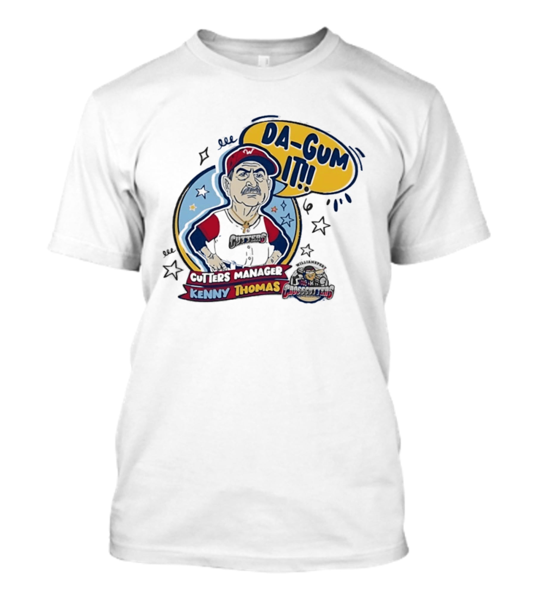 Cutters Manager Kenny Thomas Da Gum It Baseball T-Shirt