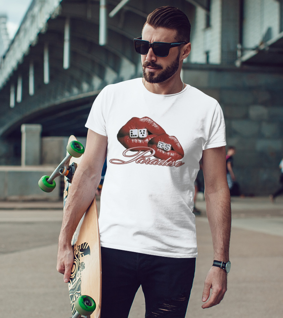 Isaiah Falls LVRS Paradise Red Lips Dice T-Shirt