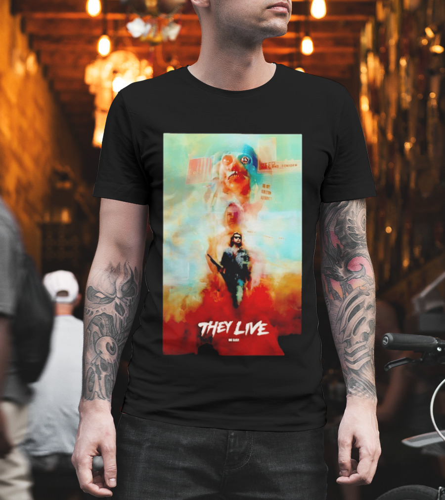 They Live John Nada Sci Fi Surreal Movie Film T-Shirt
