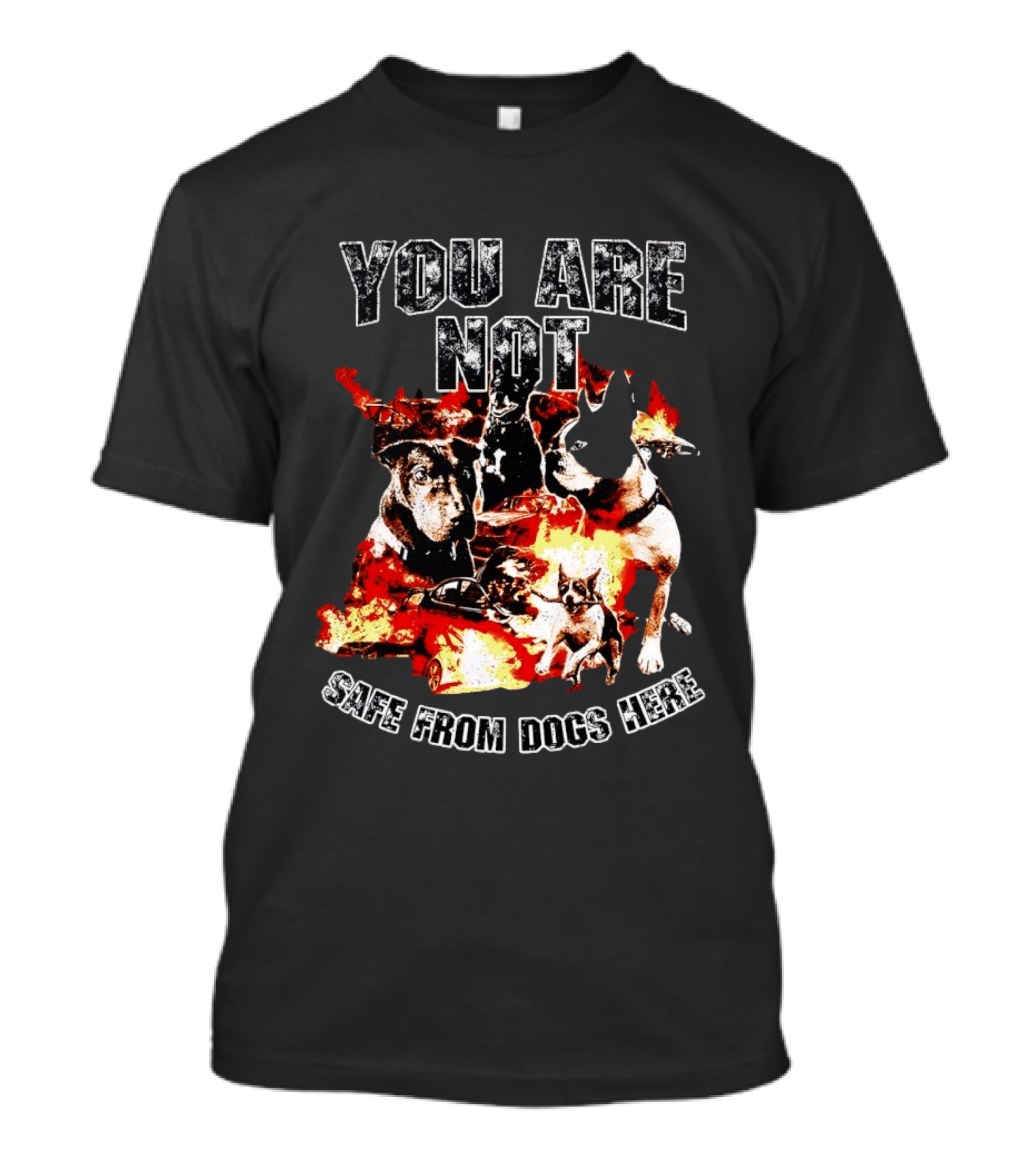 You Are Not Safe From Dogs Here Multiple Dogs Explosion T-Shirt