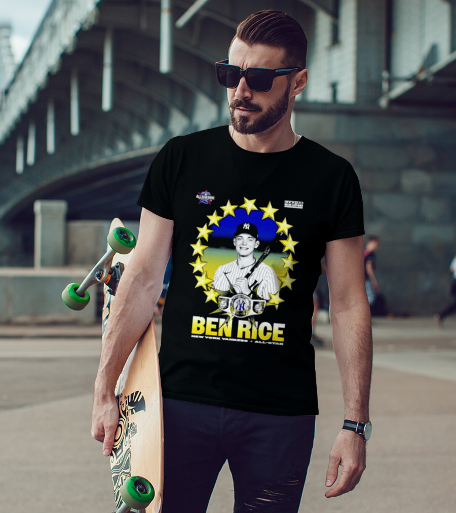 Ben Rice New York Yankees All Star Baseball Player MLB Stars T-Shirt