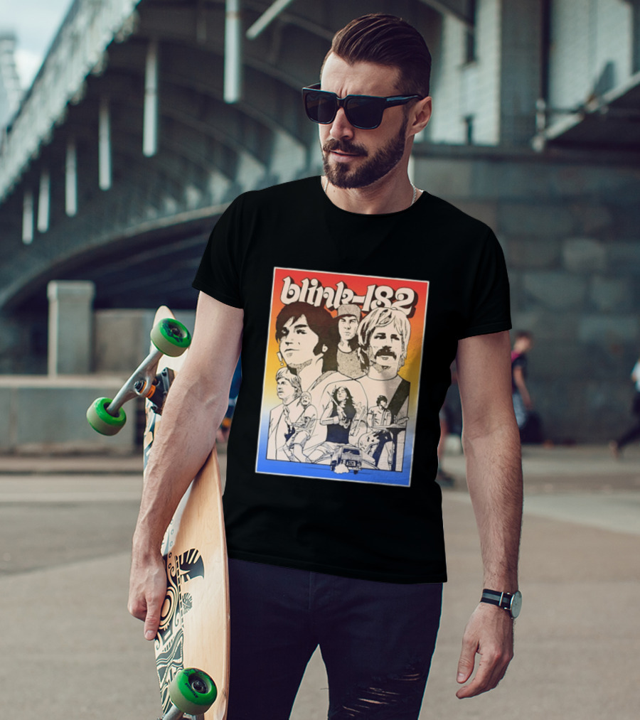 Blink 182 Band Members Pop Punk Collage T-Shirt