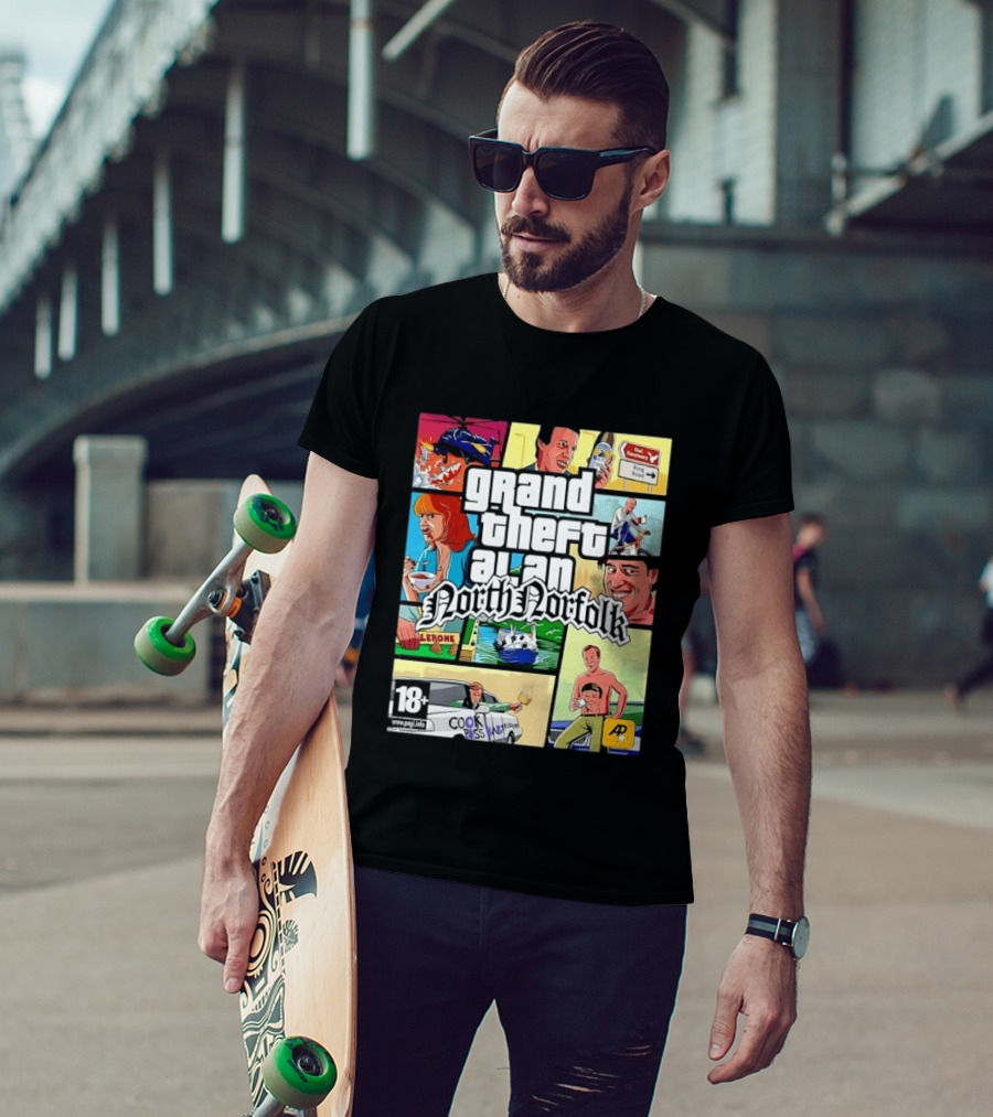 Grand Theft Alan North Norfolk Steve Coogan T-Shirt