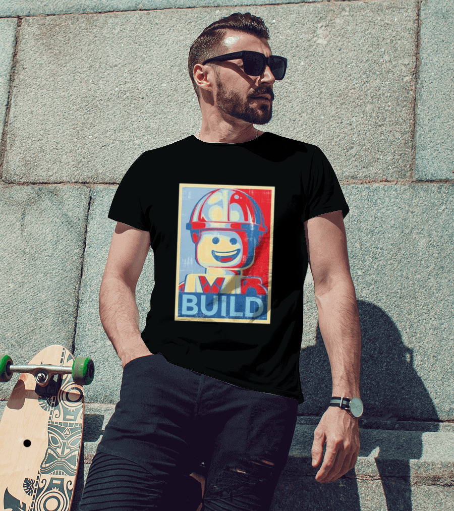 Lego Minifigure Build Distressed T-Shirt
