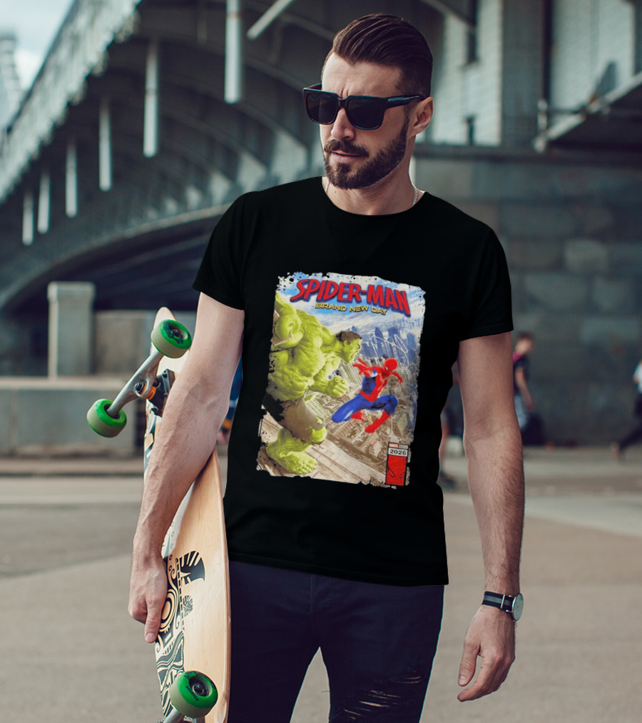 Spider Man Brand New Day Marvel 2026 Spider Man Vs Hulk Epic Showdown T-Shirt