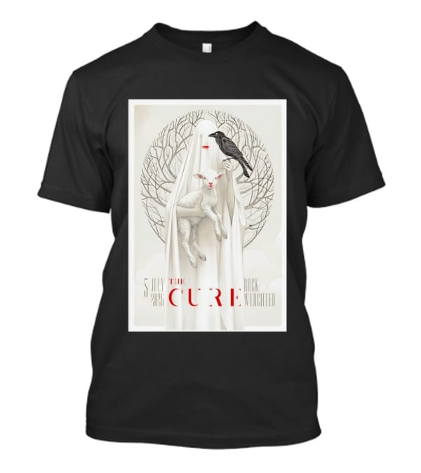 5 July 2026 The Cure Rock Werchter Ghost Holding Lamb And Raven T-Shirt