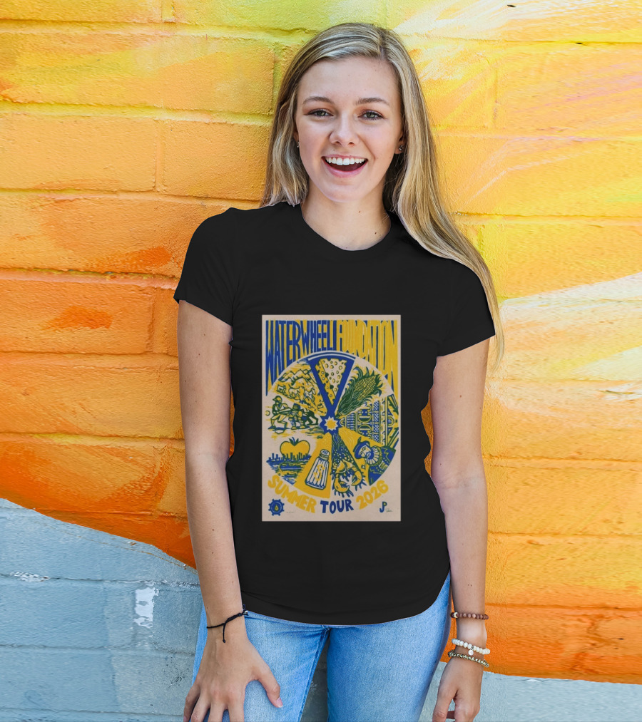 WaterWheel Foundation Summer Tour 2026 Salt Shaker Apple Corn T-Shirt