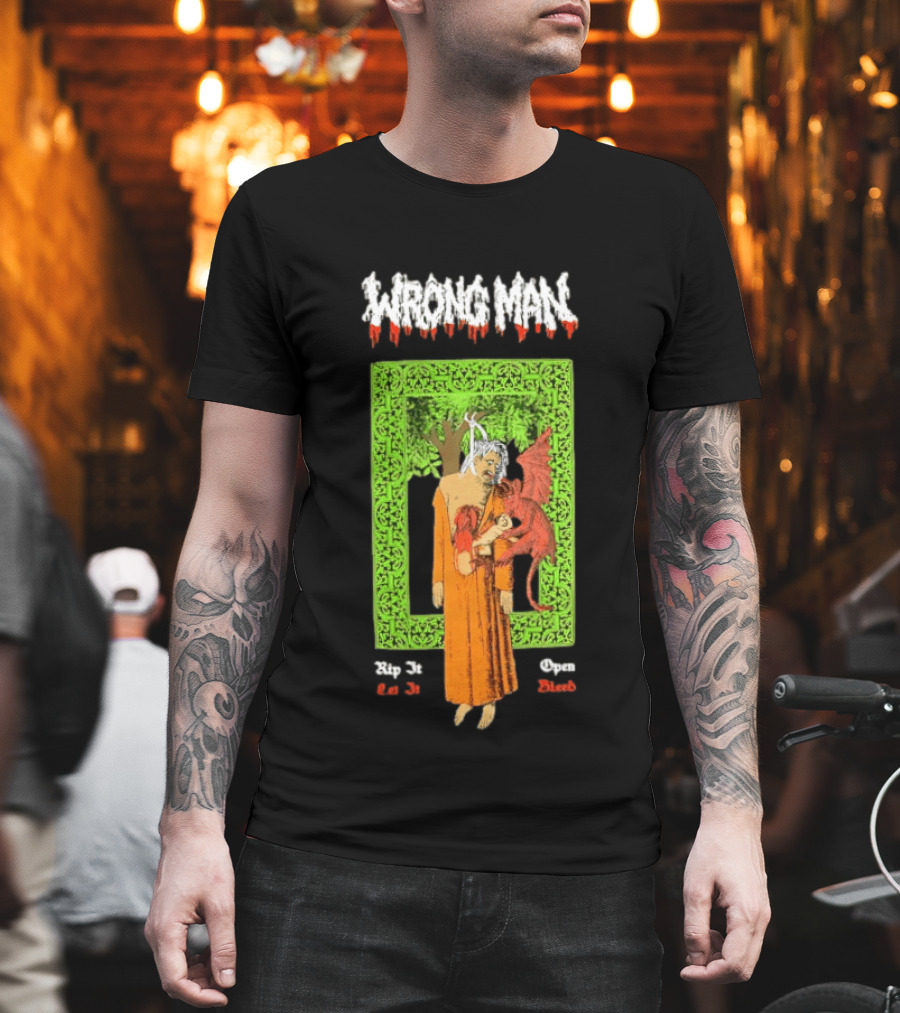 Wrong Man Rip It Or Die Open Death T-Shirt