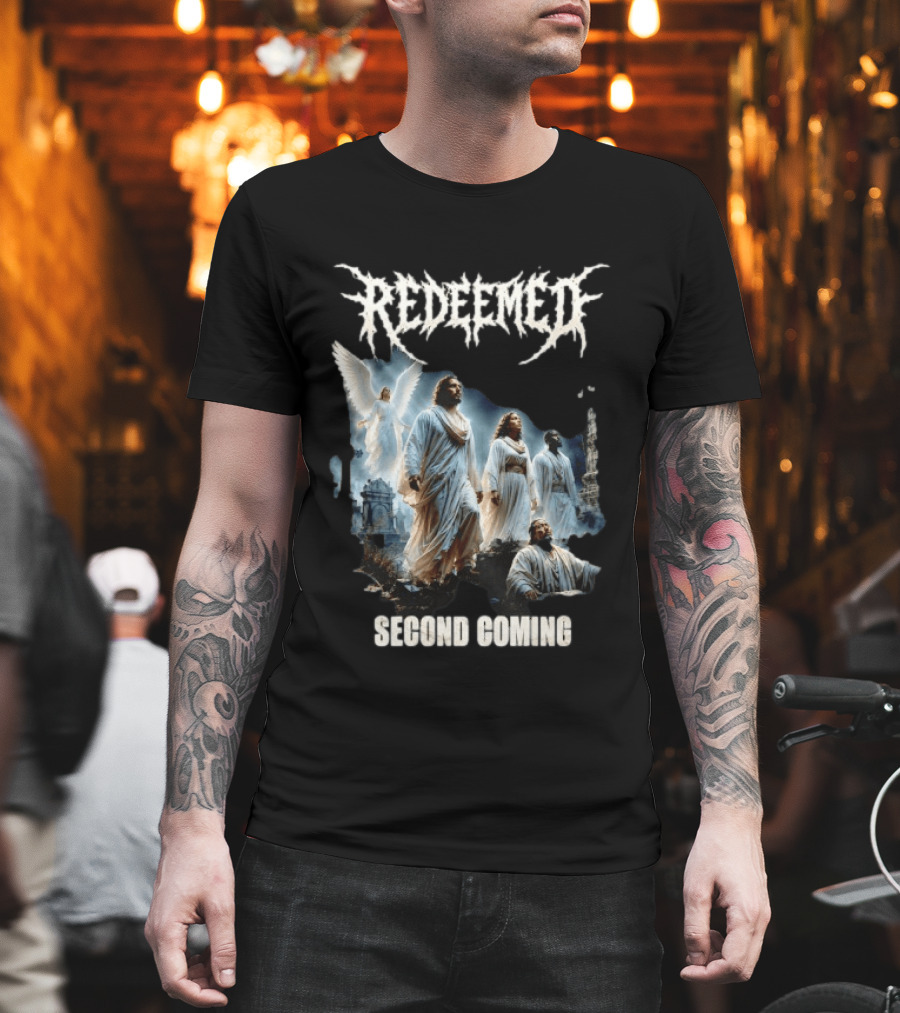 Redeemed Second Coming Christian Metal Angels And Saints T-Shirt
