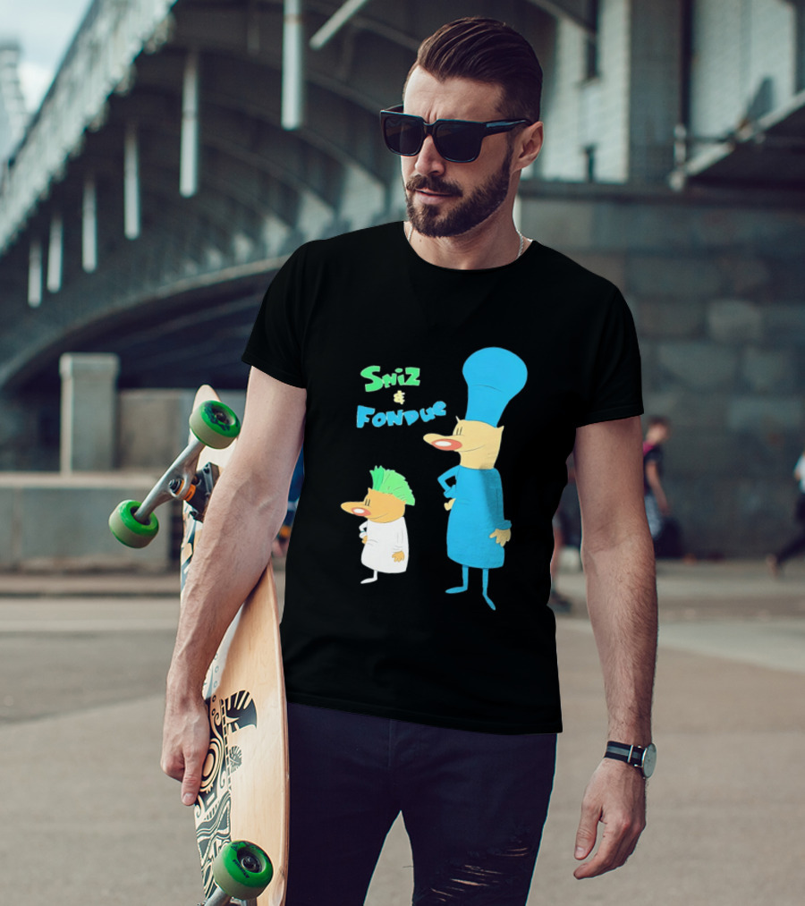 Sniz And Fondue Characters From Nickelodeon 90s Cartoon Series T-Shirt