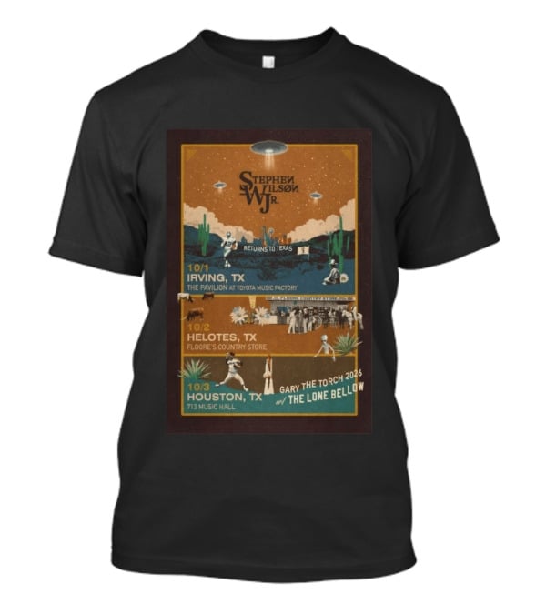 Stephen Wilson Jr. Returns To Texas 2026 Tour Dates At Floore's Country Store Helotes TX With The Lone Bellow T-Shirt