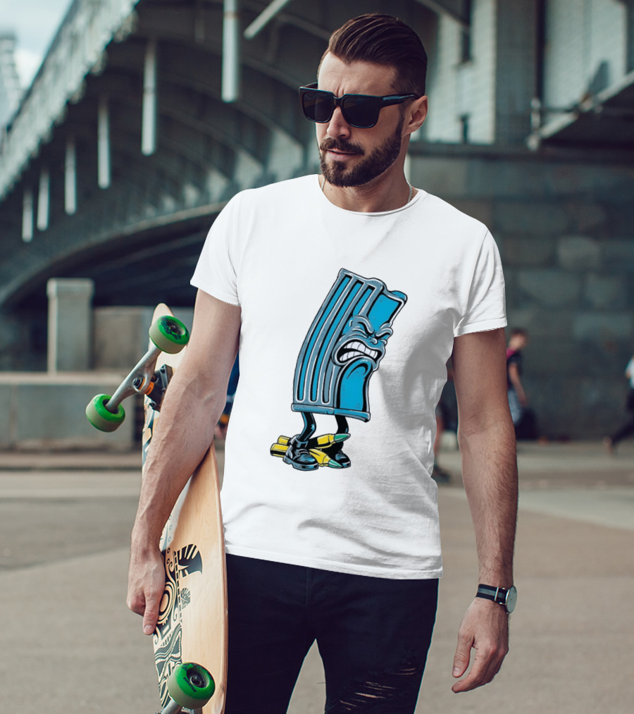 Angry Rifle Magazine With Walking Bullets T-Shirt