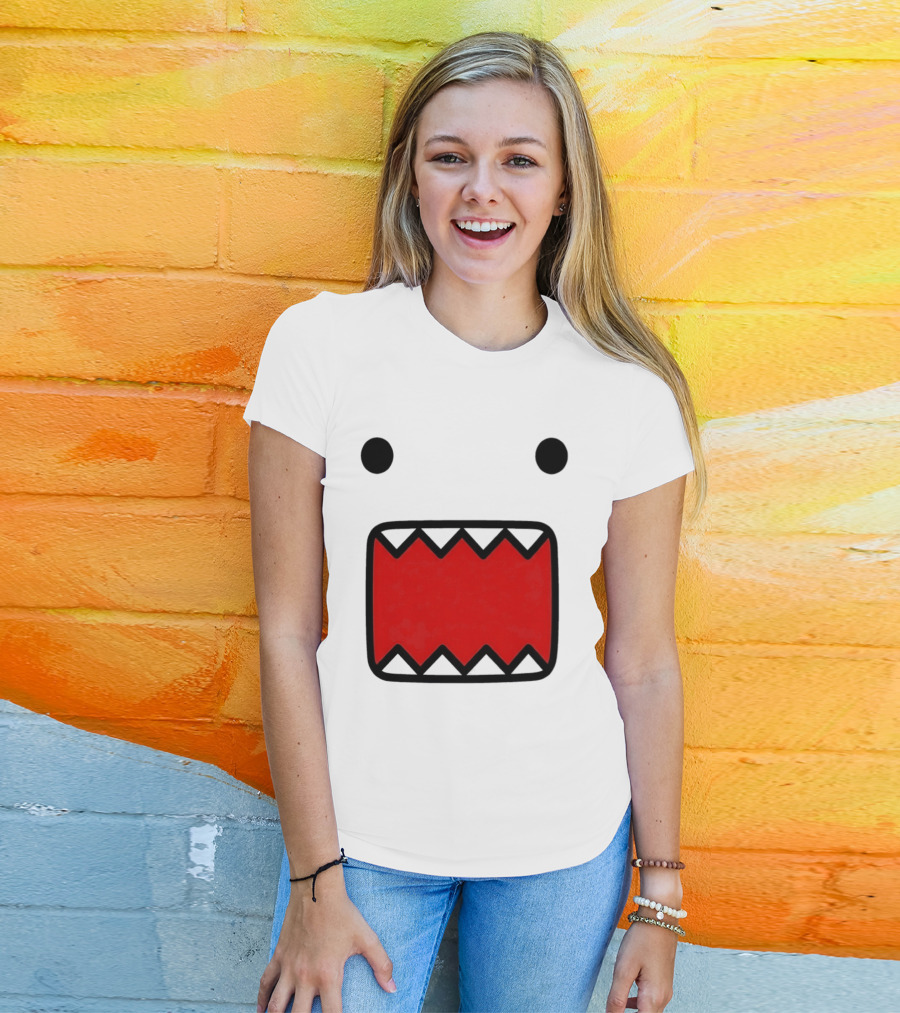 Domo Kun Face Expression With Red Teeth T-Shirt