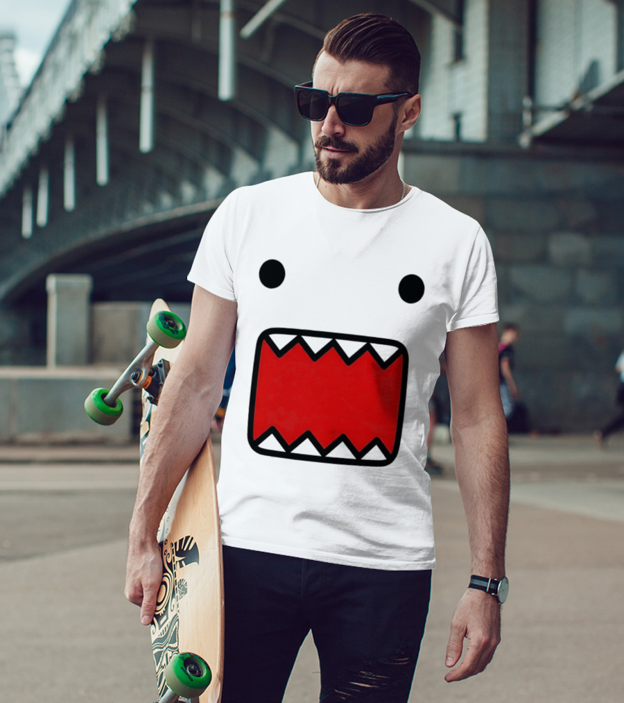 Domo Kun Face Expression With Red Teeth T-Shirt