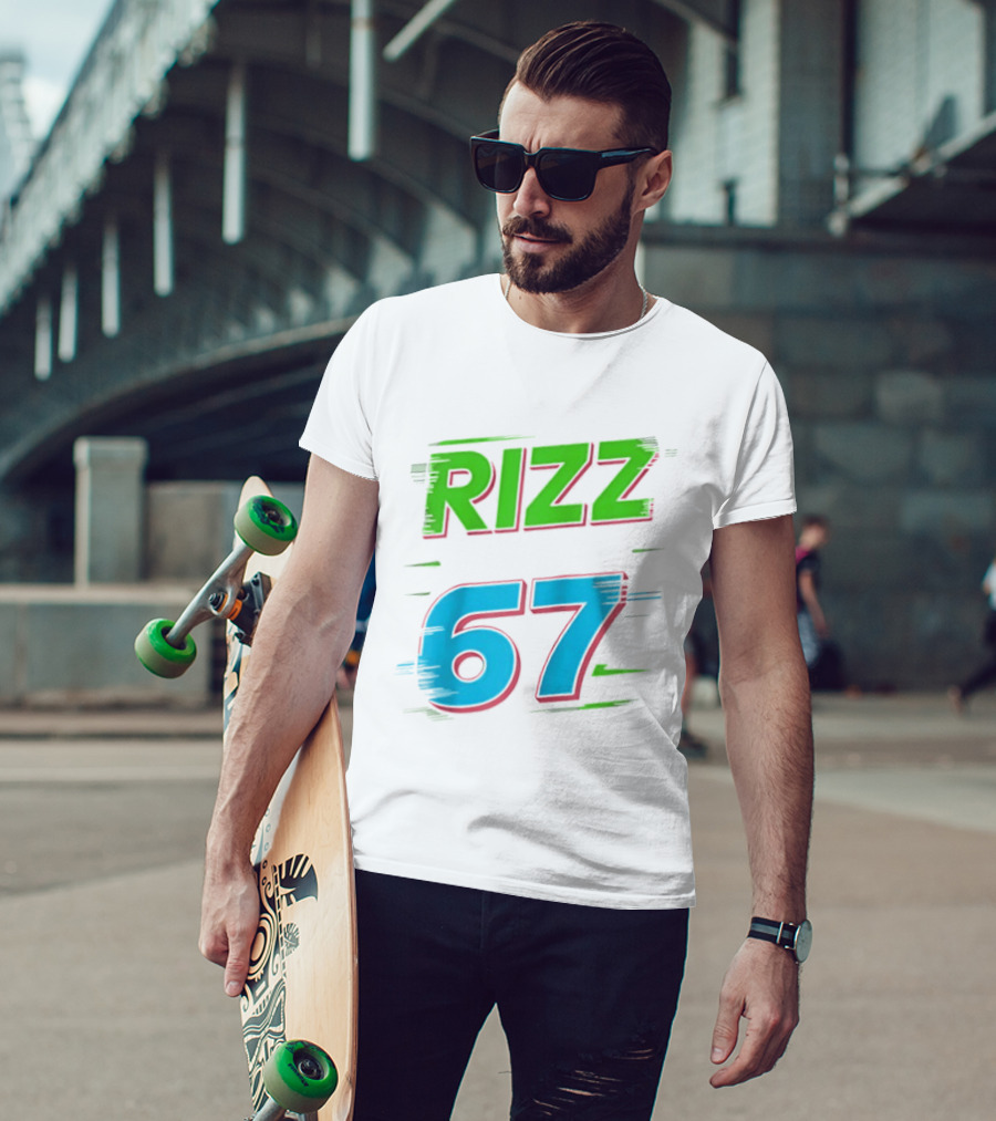Rizz 67 Colorful Brushstroke T-Shirt