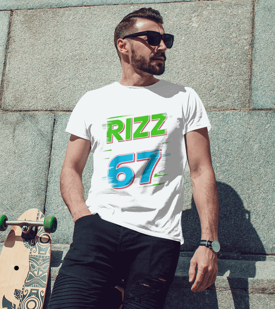 Rizz 67 Colorful Brushstroke T-Shirt