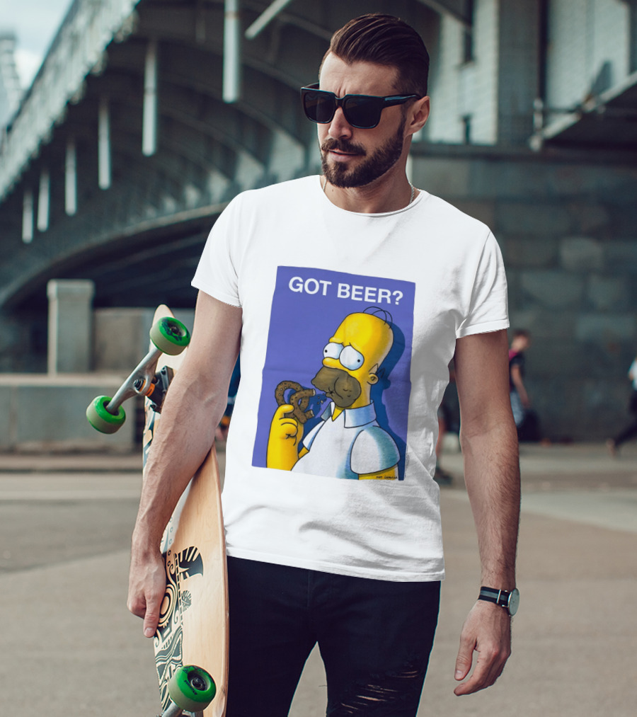 Got Beer Homer Eating Pretzel T-Shirt