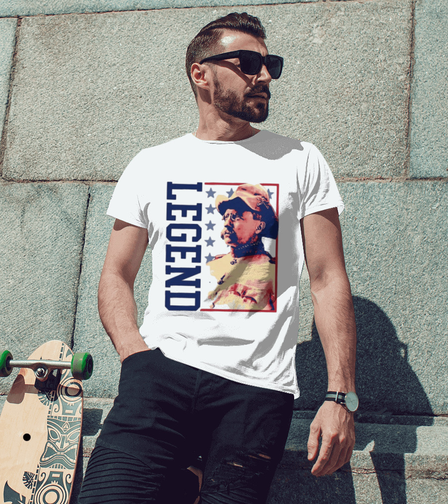 Legend Teddy Roosevelt Stars Iconic Figure T-Shirt