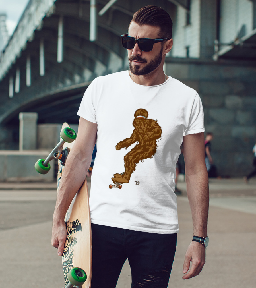 Ames Bros Skater Bigfoot Sasquatch Skateboard Legend T-Shirt