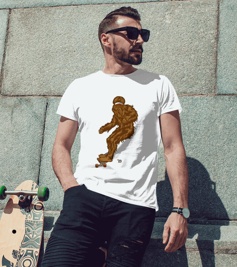 Ames Bros Skater Bigfoot Sasquatch Skateboard Legend T-Shirt