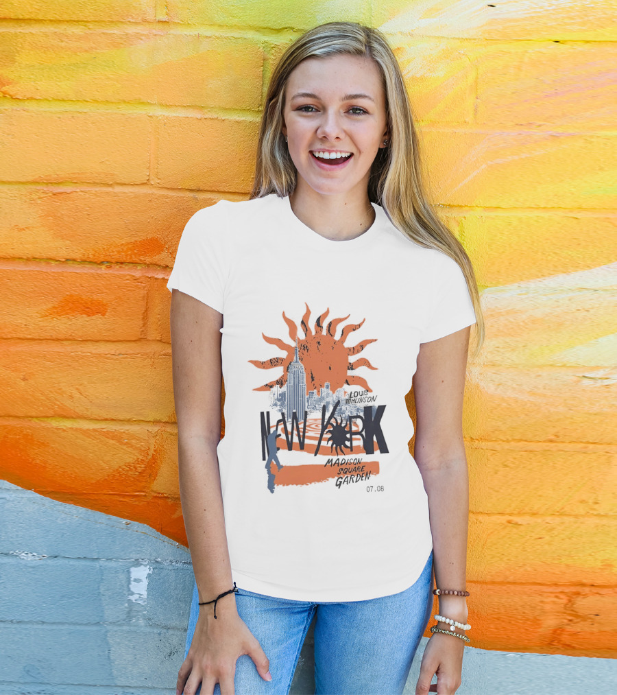 Louis Tomlinson New York Madison Square Garden 07.08 Sun And Skyline T-Shirt