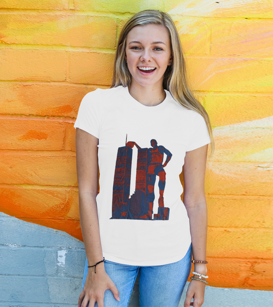 Patrick Ewing New York Knicks Twin Towers Basketball T-Shirt