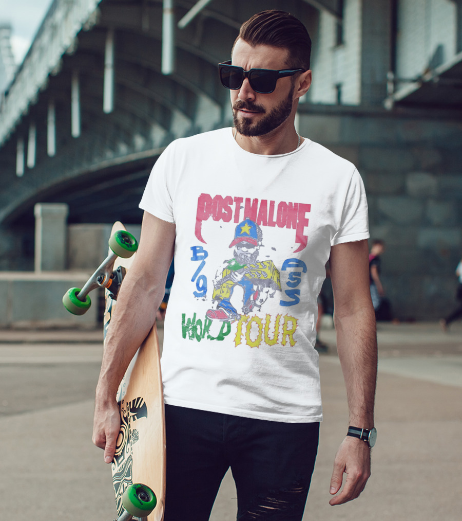 Post Malone Big Ass World Tour Cartoon T-Shirt