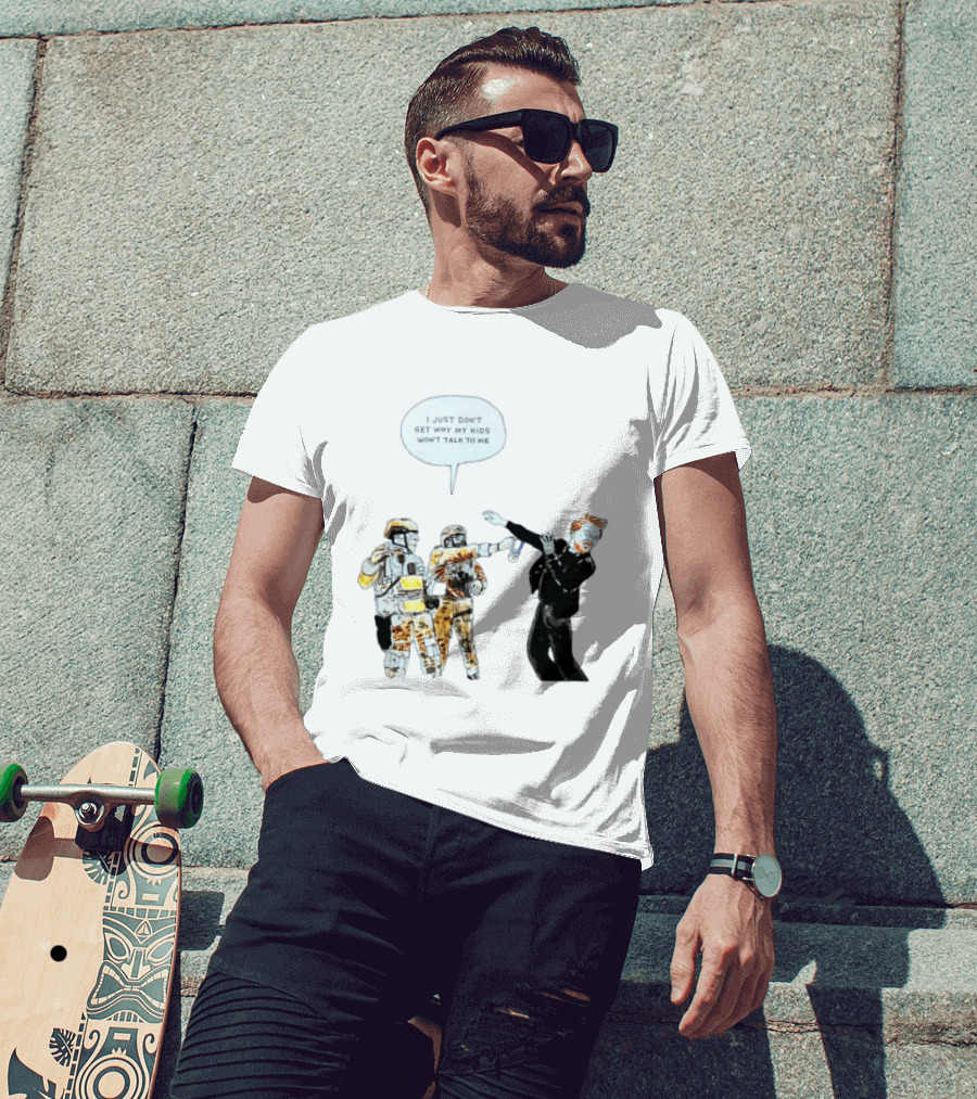 Priest With Soldiers And Kids Speech Bubble T-Shirt
