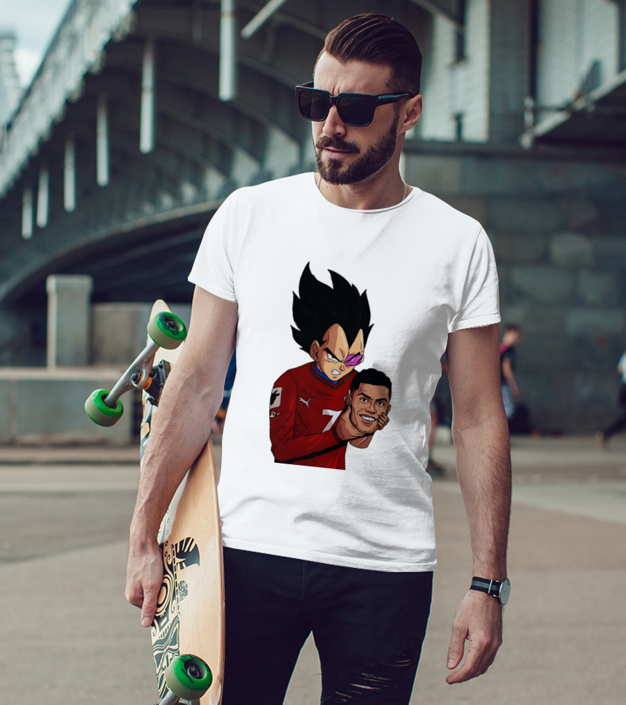 Vegeta Holding Ronaldo Head Puma Jersey Collaboration T-Shirt