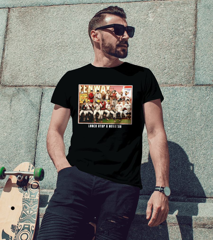 Boston Red Sox Fenway Park Players Lunch Atop A Monstah T-Shirt