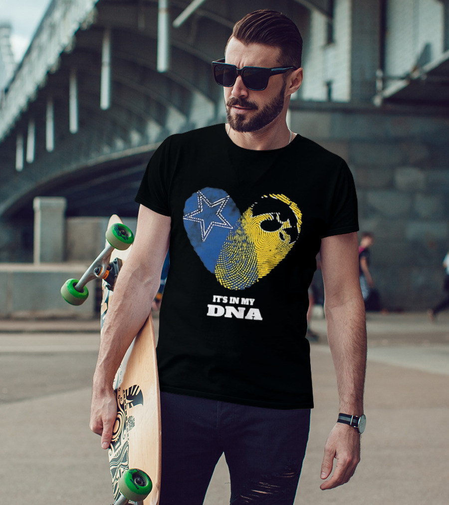 Dallas Cowboys Iowa Hawkeyes Fingerprint It's In My DNA T-Shirt