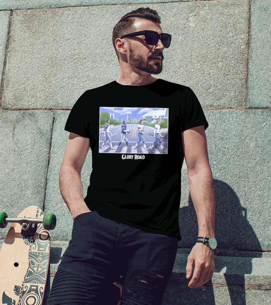 Dallas Cowboys Iconic Players Walking Glory Road Stadium T-Shirt