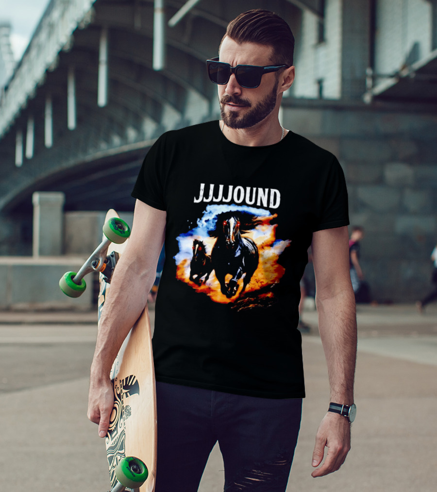JJJJound 90s Horses Running With Fiery T-Shirt