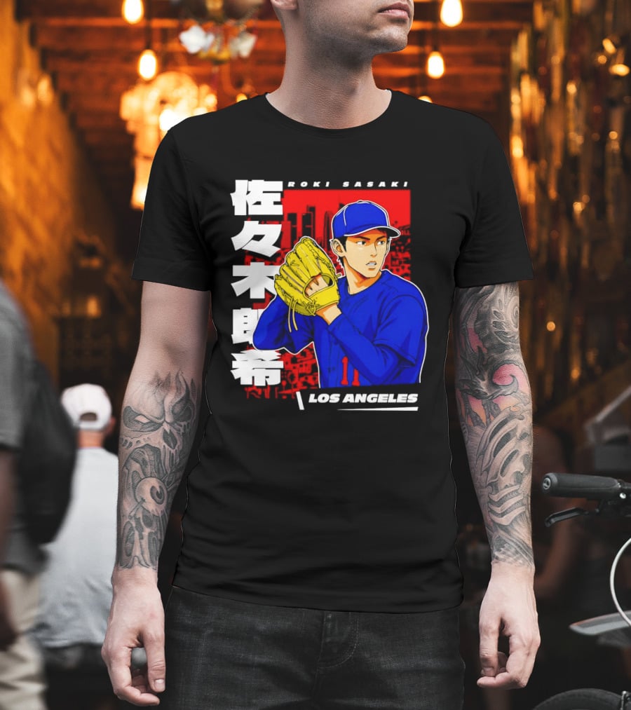 Roki Sasaki Los Angeles Baseball Japanese T-Shirt