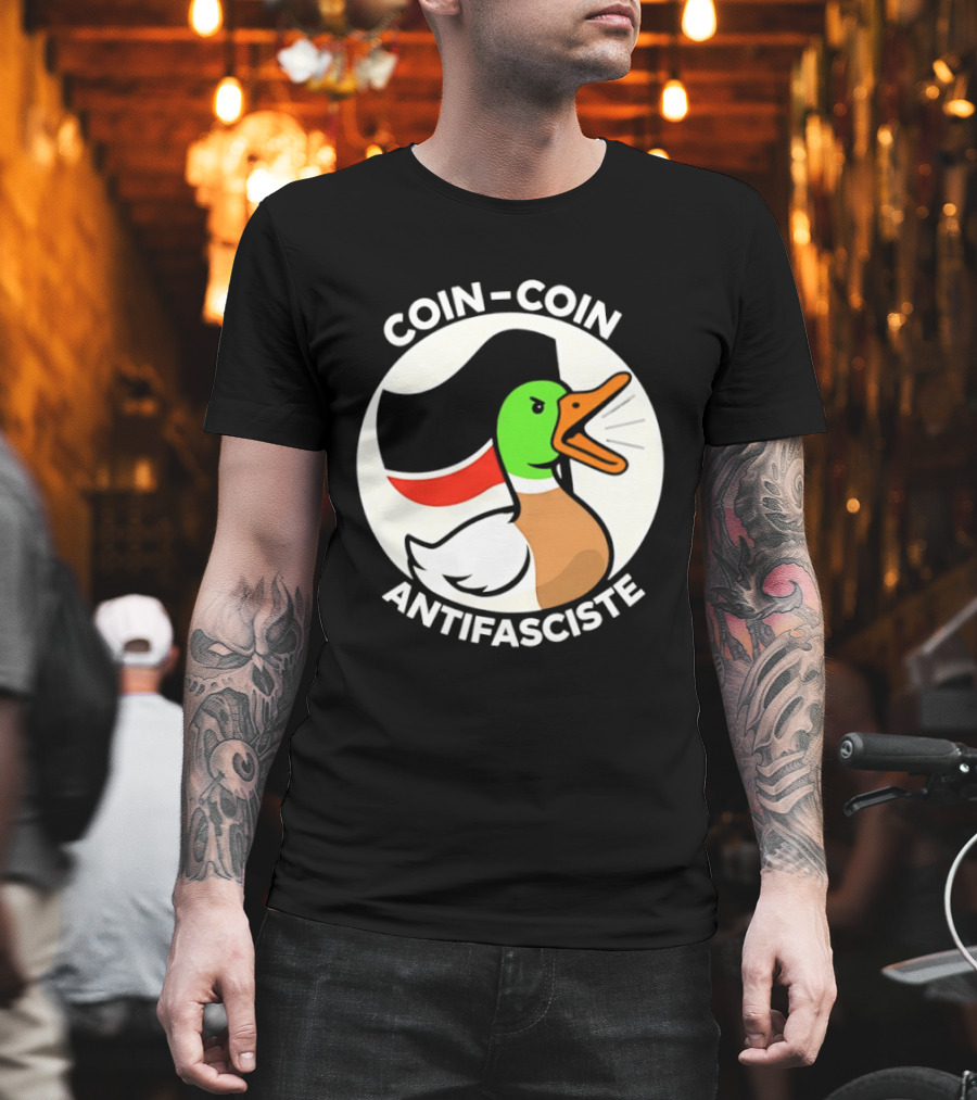Coin Coin Antifasciste Duck Antifa Protest T-Shirt