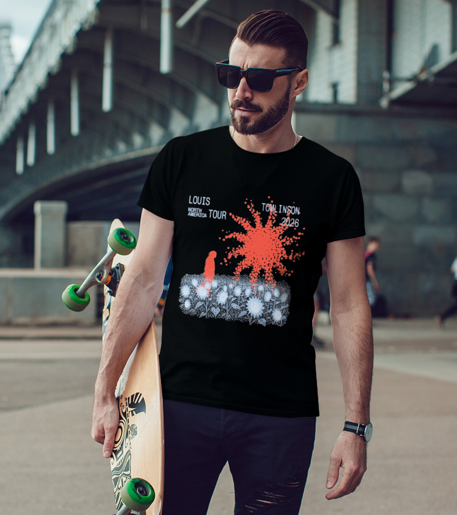 Louis Tomlinson North America Tour 2026 Sunflower Field Explosion T-Shirt