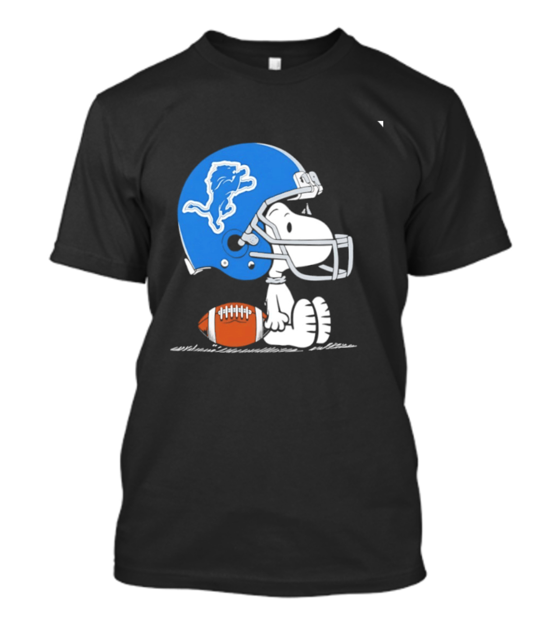 Snoopy Detroit Lions Football Helmet Collaboration NFL Peanuts T-Shirt