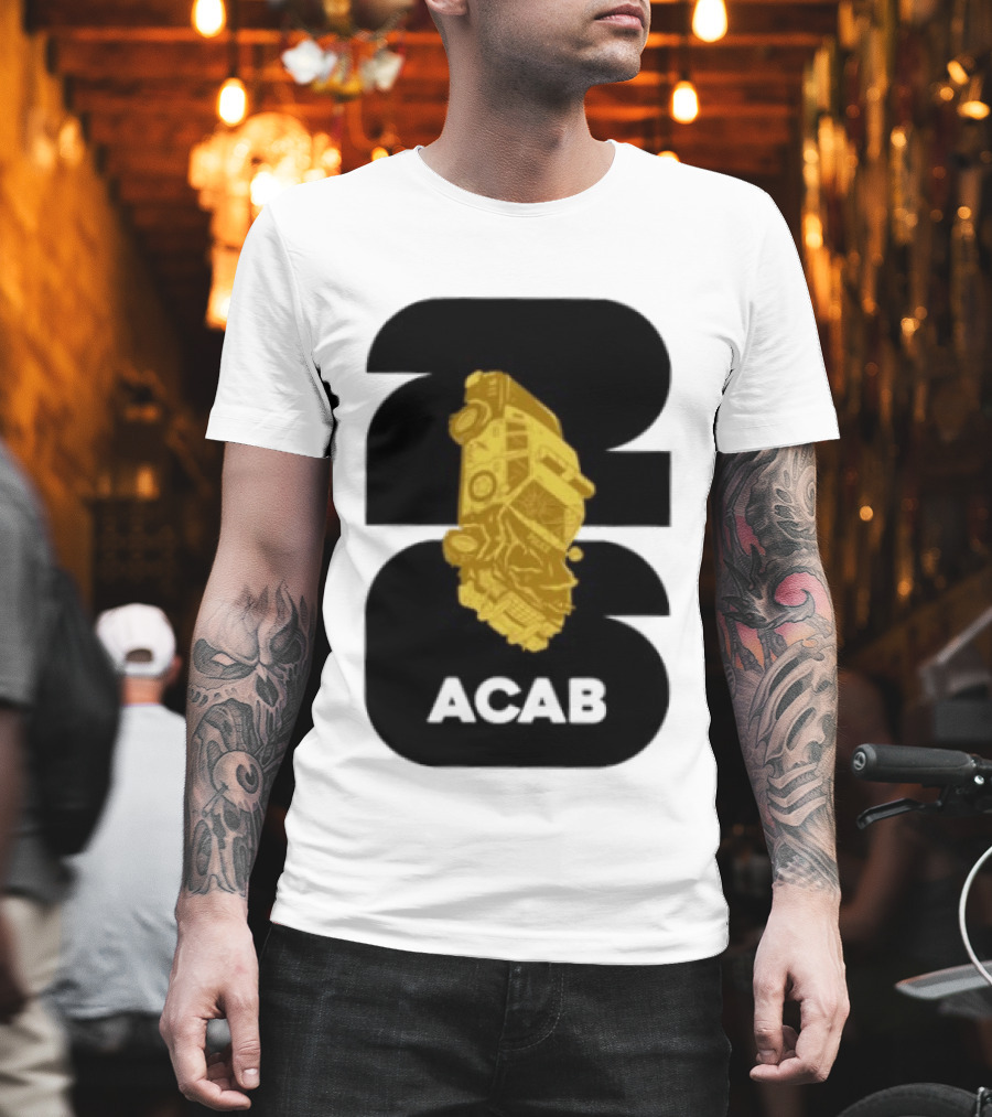 ACAB 1312 Upside Down Police Car Protest Abolition T-Shirt