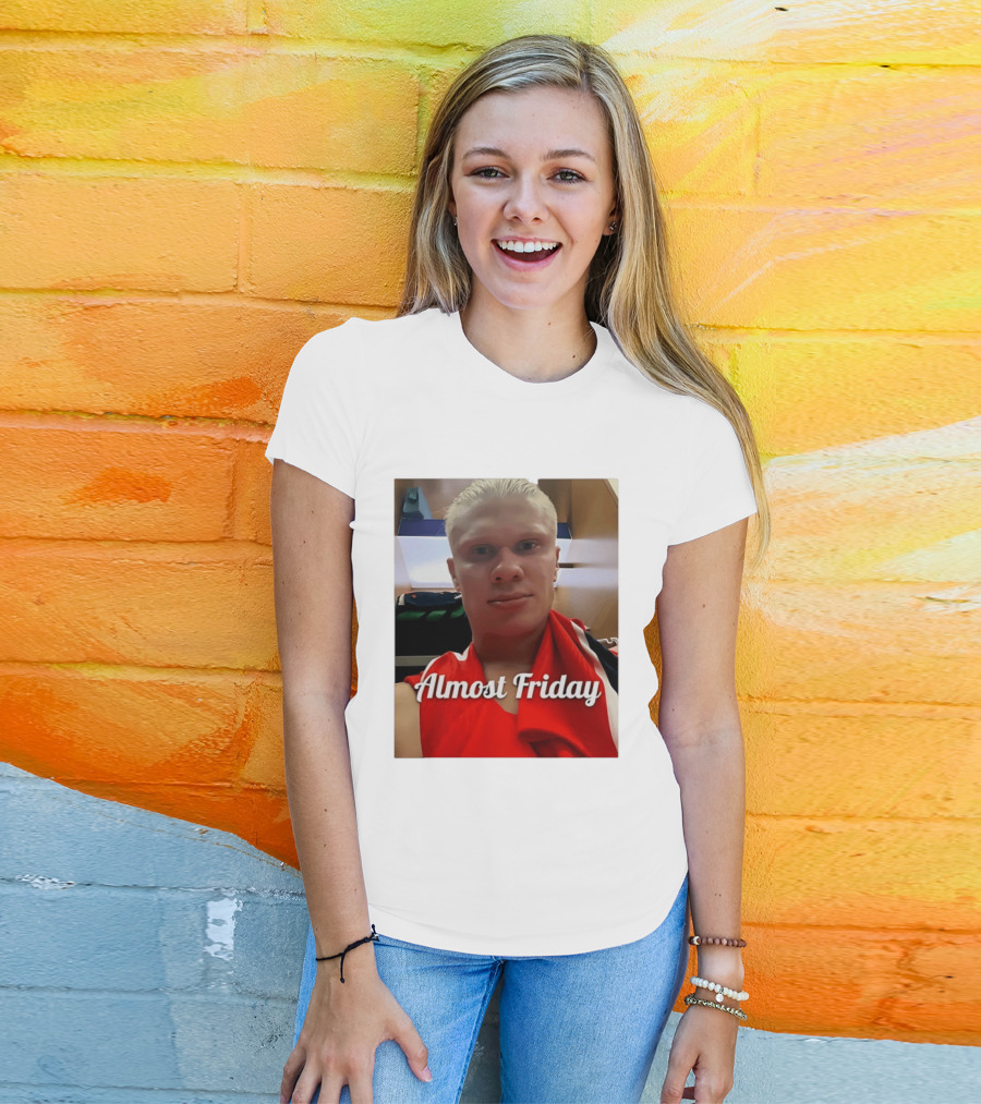 Haaland Selfie Almost Friday Locker Room Photo T-Shirt