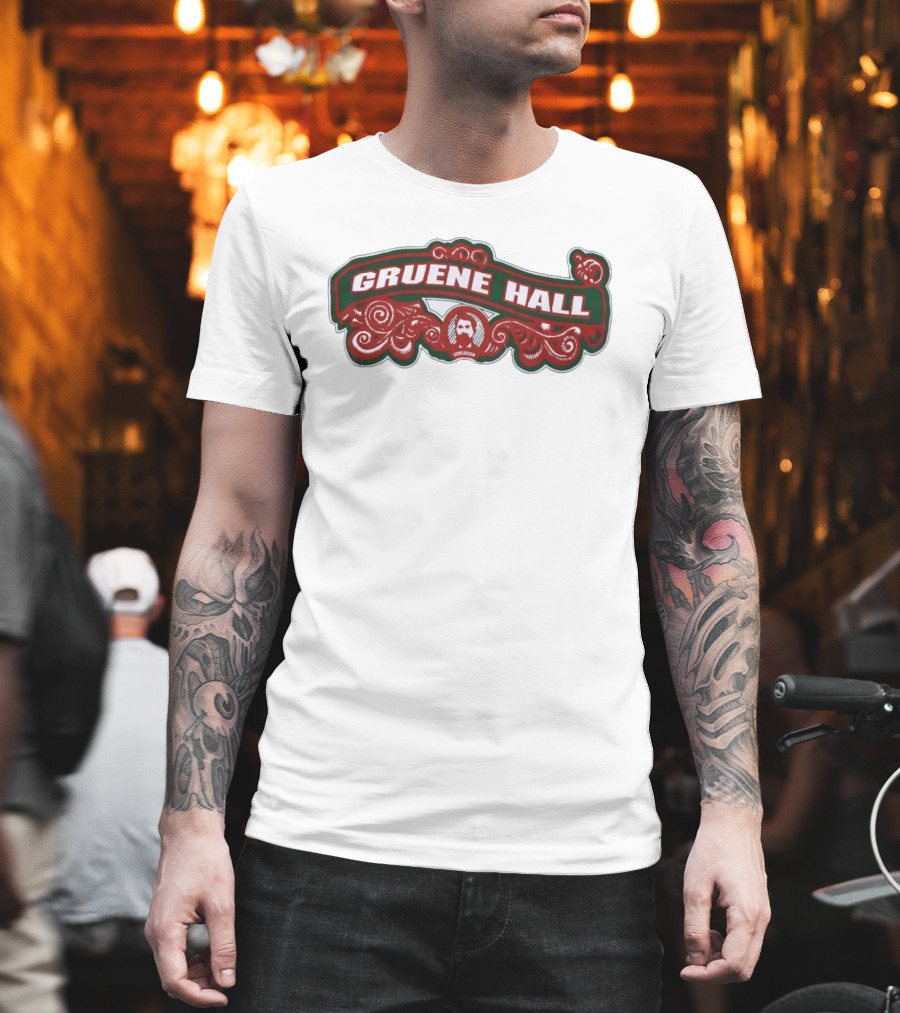 Gruene Hall New Braunfels Texas Iconic Red Green Swirls T-Shirt