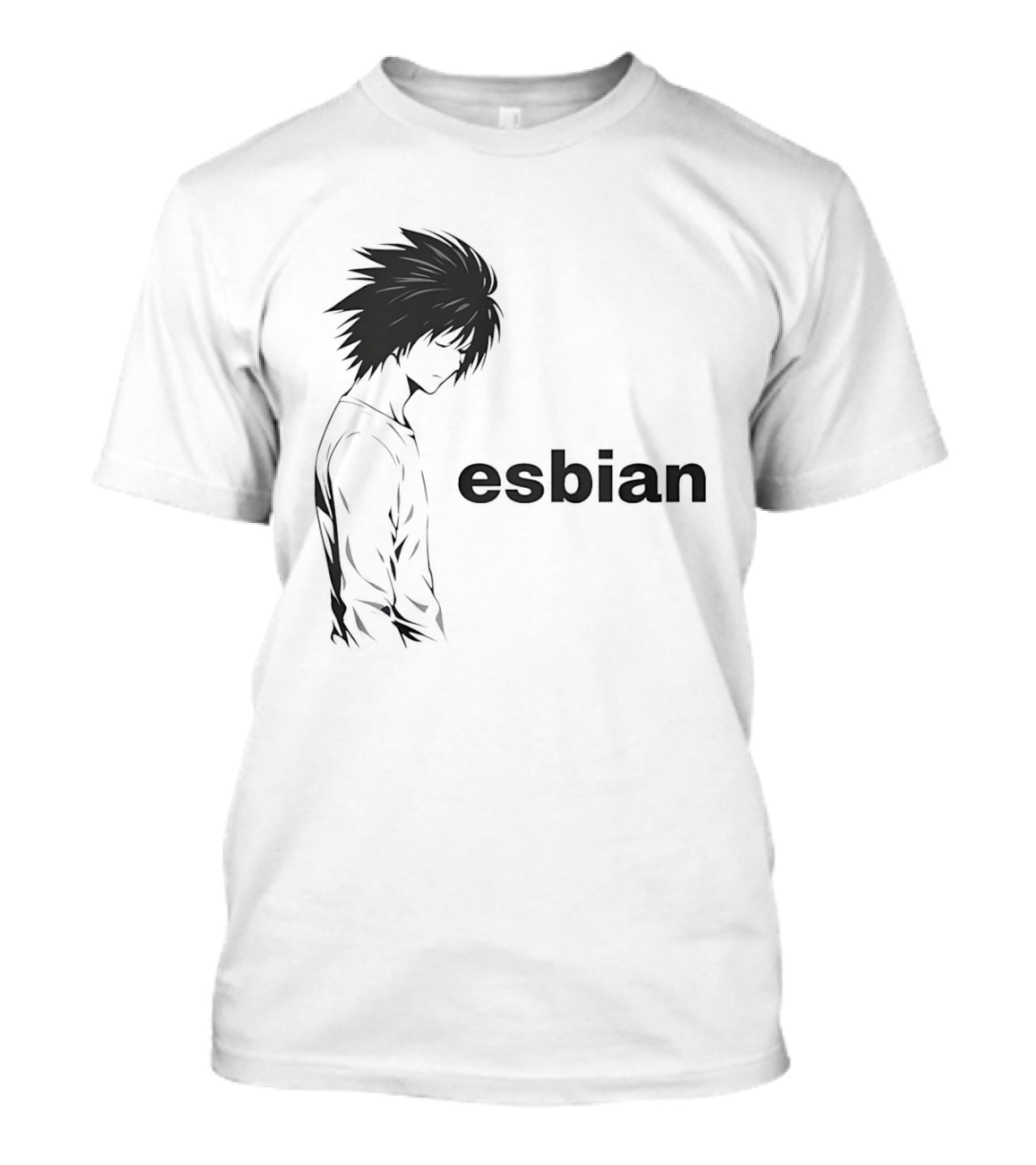 Death Note L Esbian Meme Character Profile T-Shirt
