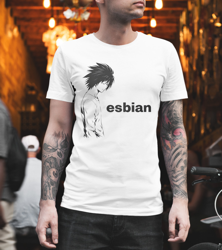 Death Note L Esbian Meme Character Profile T-Shirt