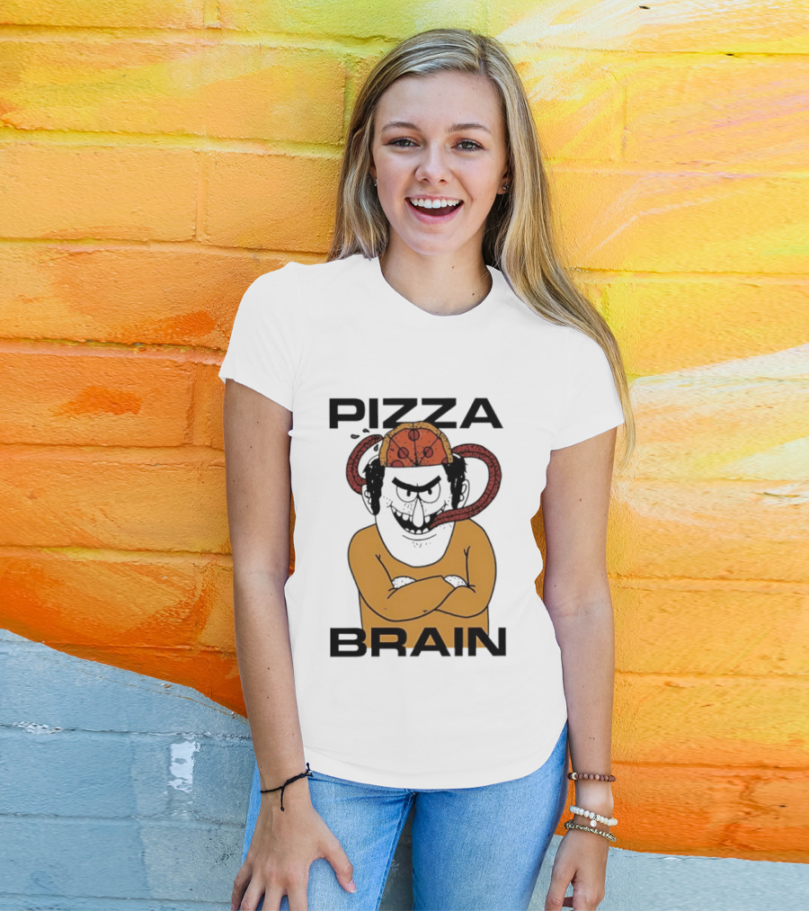 Pizza Brain Cartoon Perry Pizza Hat Monster T-Shirt