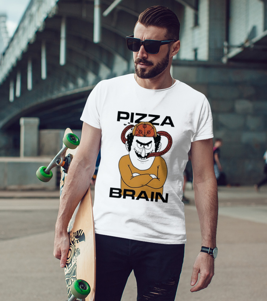 Pizza Brain Cartoon Perry Pizza Hat Monster T-Shirt