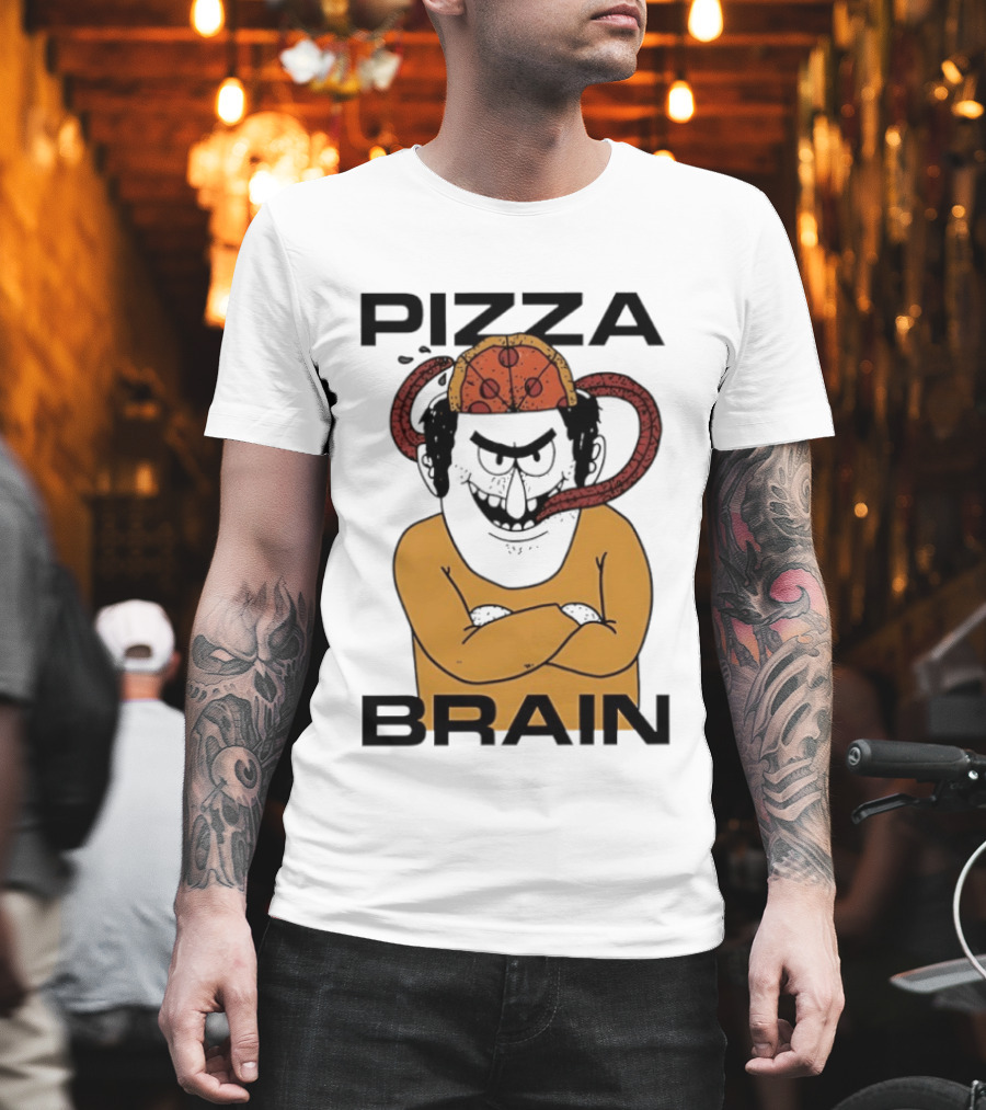 Pizza Brain Cartoon Perry Pizza Hat Monster T-Shirt