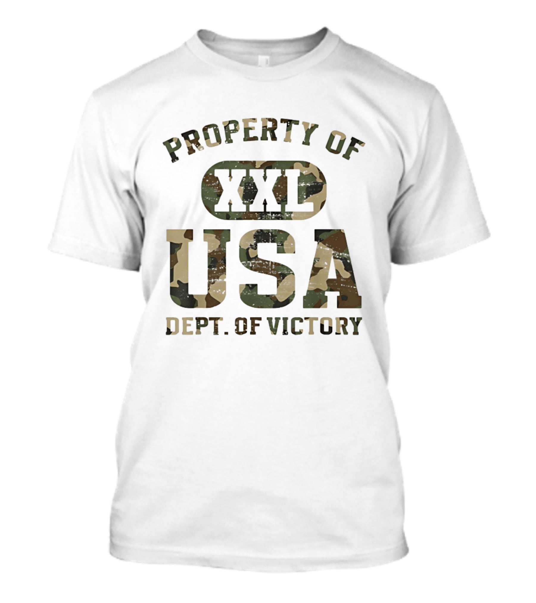 Property Of Xxl Usa Dept Of Victory Camo T-Shirt